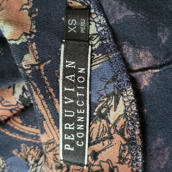 Peruvian Connection Sketchbook autumn wildflowers pleated dress sz xs - Picture 5 of 7